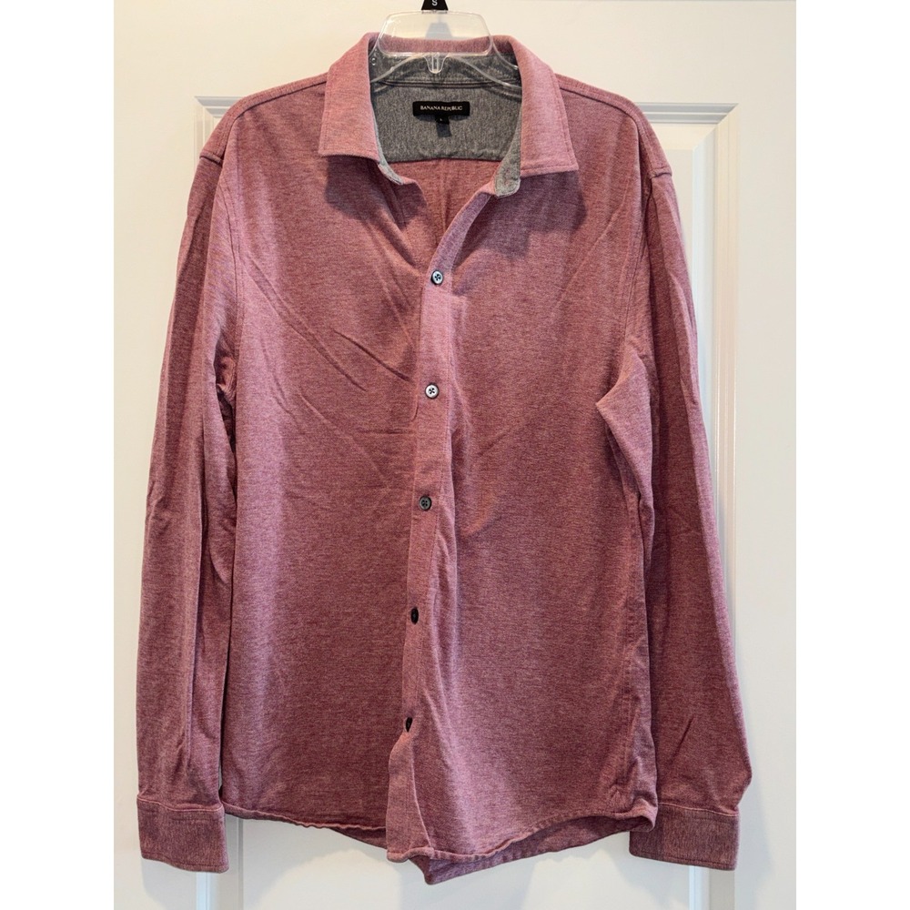 Banana Republic Shirt Mens Large Brown Standard Fit Button Up Business Casual
